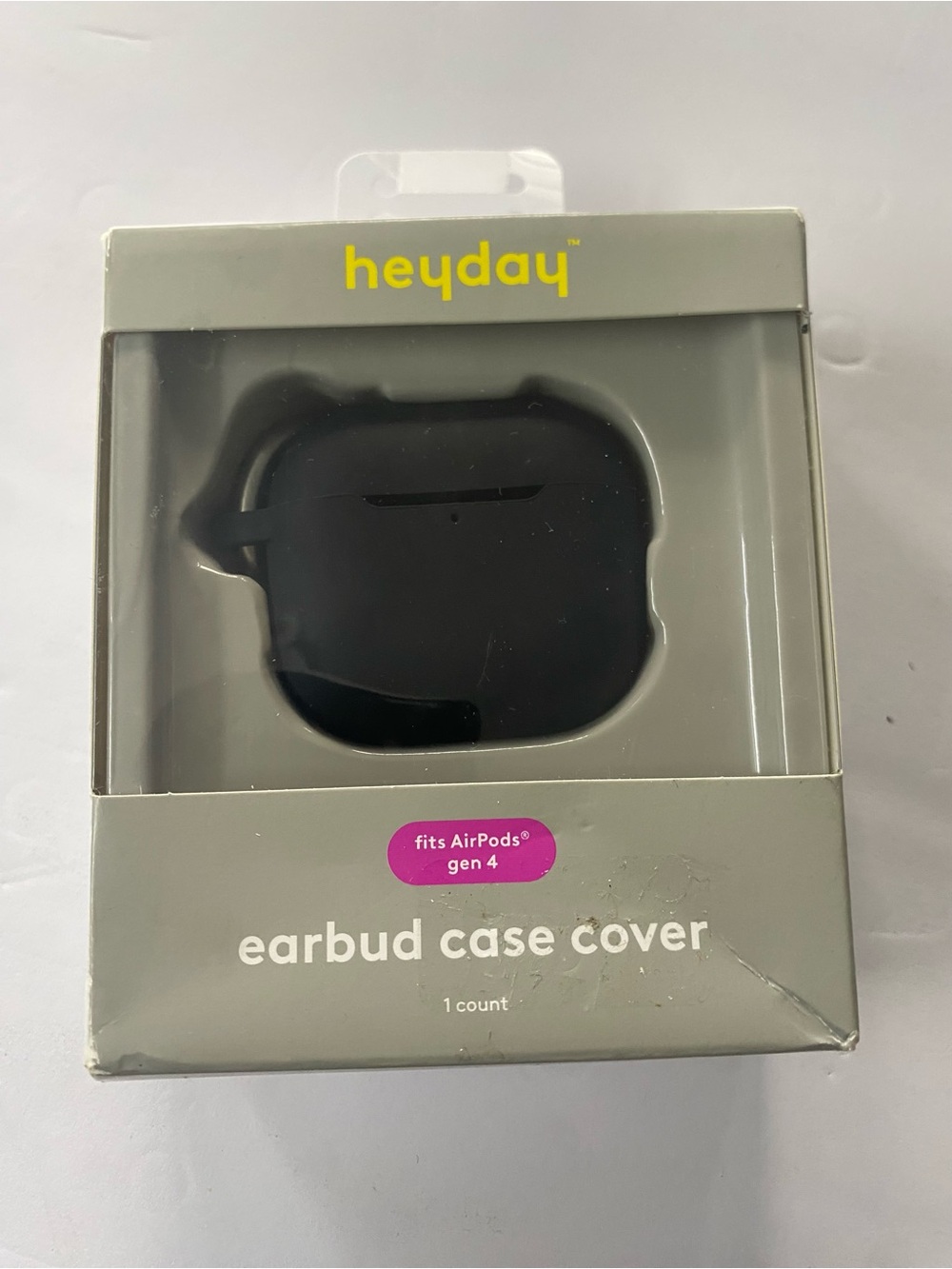 heyday Black Earbud Case Cover for AirPods Gen 4 - Soft-Touch Protection